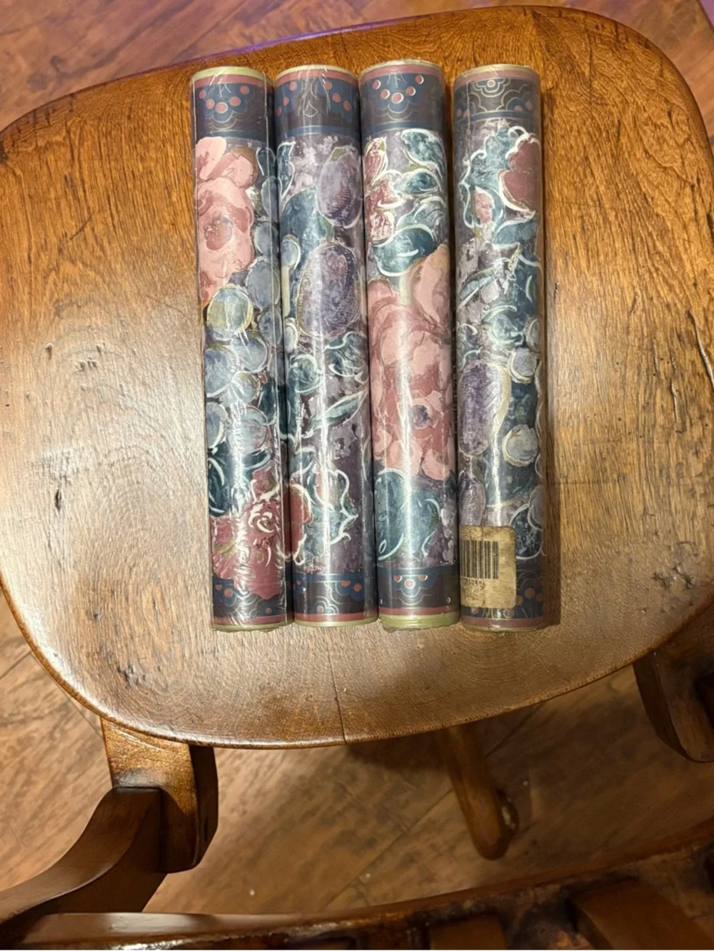 Vintage 10’ wallpaper boarder purple blue pink floral moody shabby chic vibes